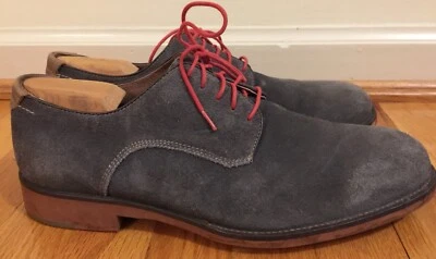 Zapatos de hombre Johnston & Murphy J&M gris gamuza rojo encaje 11 M D 20-4379 Foto 1 de 4