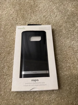 MOSHI Napa Vegan Leatherette Case for Samsung Galaxy S8+ Plus - Black - Image 1 of 2