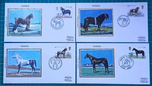 1978 Horses Colorano Set of 4 FDC - Picture 1 of 2