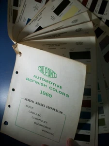 1969 Chevy Buick Cadillac Olds Pontiac auto car DuPont Paint Chips set-ext & int - Picture 1 of 4