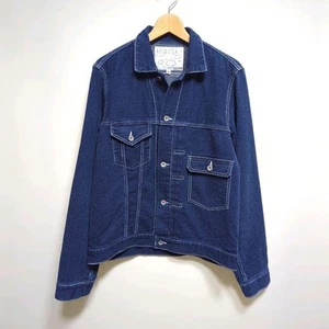 AOZORA 1st 3rd Type Sashiko Denim Jacket Size 3 - Picture 1 of 4