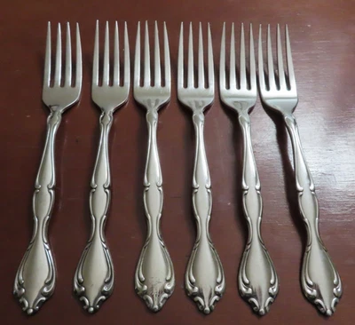 Oneida CANTATA Set of 6 Dinner Forks Community Stainless Glossy Flatware Lot W - Image 1 of 4