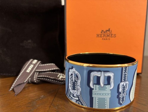 HERMÈS Bracciale Hermes TGM Smalto Modello Cintura Bracciale Donna Gioielli Diametro 6cm