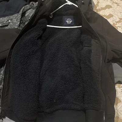 Dockers Jacket Mens XL Black Fleece Sherpa Soft Shell - Image 1 of 4