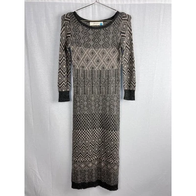 Vestido Suéter Anthropologie Mujer Politico Maxi Fair Isle Lana Nórdica Patrimonio Foto 1 de 4