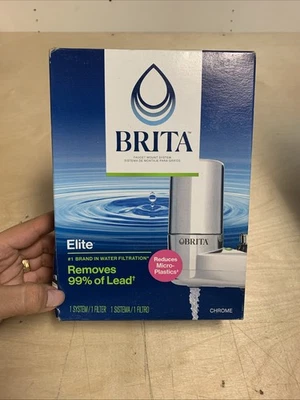 Brita Tap Water Faucet Filtration System- Chrome: Filters Chlorine & Lead, READ - Image 1 of 4