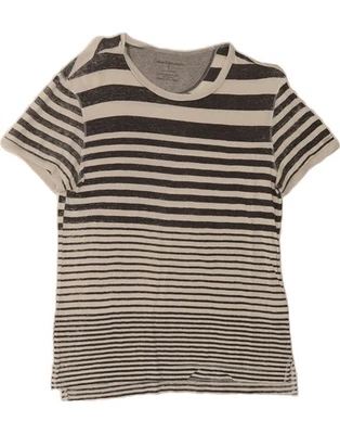 CALVIN KLEIN джинсы Мужская футболка верхний маленький серый в полоску хлопок BA13 - Изображение 1 из 3