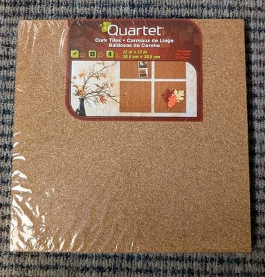 Tiles Cork Board 12 x 12 Corkboard Wall Bulletin Boards Natural Pack Of 4 - Image 1 of 2