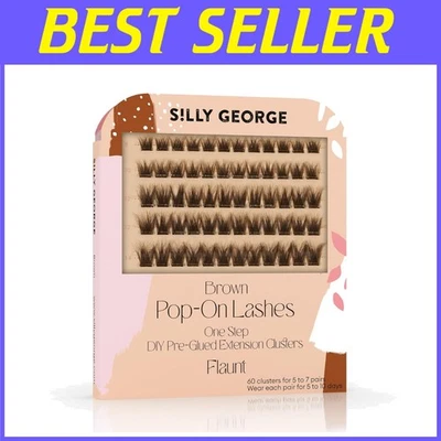 Pop-On Lashes Clusters, Brown - Natural Look Extensions - Image 1 of 4