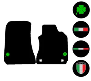 Fits Alfa Romeo Spider 2006-2010 Tailored Car Mats Quadrifoglio Italian Badge - Picture 1 of 10