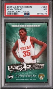 2007 Upper Deck First Edition Kevin Durant Exclusives Rookie Card Psa 7!!! - Picture 1 of 2