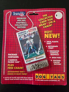 Vintage 1992 DAN MARINO Miami Dolphins TEAM NFL DOG TAGS Pack of 4 Set SEALED - Picture 1 of 2