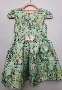 Angel’s Face Monty Zebra Dress Mint Age 8-9 Embroidered Pink Floral £90 Jacquard - Picture 1 of 21