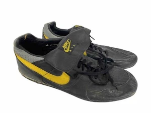Vintage Nike Air Shoes Used Size 14 AS-IS Repair Parts Black Metal Cleats 1988 - Picture 1 of 12