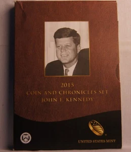 Juego de monedas y crónicas John F Kennedy 2015 como nuevo de Estados Unidos OGP/COA con folleto - Imagen 1 de 8