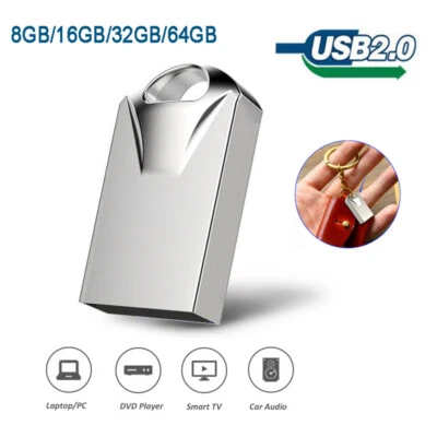 MICRO RIVER USB 2.0 Mini Metal Pendrive Flash Drive 64GB 32GB 16GB 8GB Memory Thumb U Disk