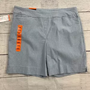Hilary Radley Bermuda Shorts Gr. XXL Blau Gestreift Pull On Style Stretch Neu mit Etikett - Bild 1 von 11