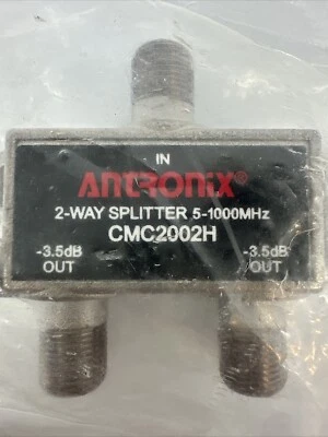 2 Way Splitter for Satellite & Antenna TV Cable 5 1002MHz ANTRONIX NIP - Image 1 of 3