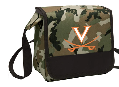 UVA Camo Lunch Bag Cooler Lunchbox Bags COOL VIRGINIA CAVS MESSENGER STYLE BAG! Cover