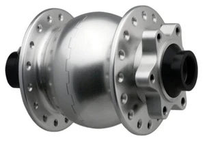 Dinamo de buje SON 28 15 110 disco plata anodizado 32 orificios 6 orificios alojamiento de freno - Imagen 1 de 1