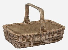 Wicker Rectangular Garden Basket Trug Large