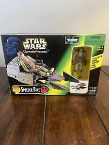 Star Wars Expanded Universe SPEEDER BIKE and EXCLUSIVE REBEL BIKE PILOT 1997 - Picture 1 of 2