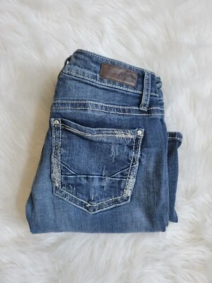 SIZE W28 L30 DAYTRIP Virgo Bootcut Distressed Jeans INVPV1265 - Image 1 of 4