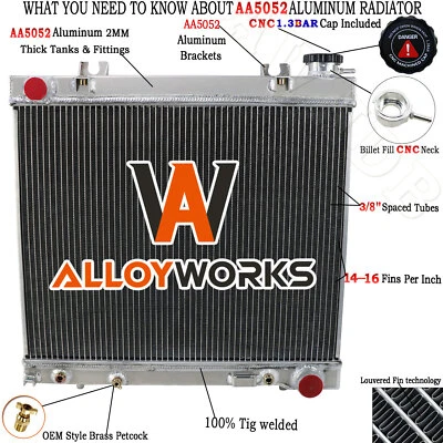 3 Row Radiator For Dodge Dakota/Mitsubishi Raider V6 3.7 V8 4.7 2006-2009 - Image 1 of 4