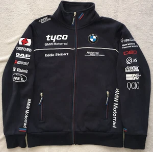 Tyco BMW Motorrad Motorsport TAS Racing mens Navy Blue Zip Sweater Jacket size M - Picture 1 of 9