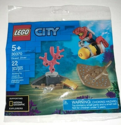 LEGO 30370 Ocean Diver polybag 22 pcs. 5+ Includes Stingray Coral NEW - Image 1 of 2