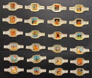 adventures tintin series NOS 24 labels cigar band royal flush kuifje #3817 - Picture 1 of 5