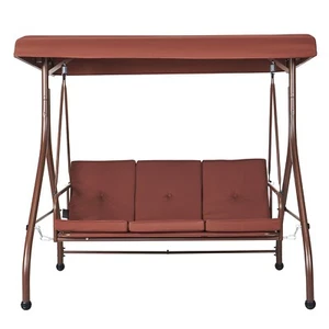 3-Person Patio Swing Chair Converting Canopy Swing Adjustable Canopy  Summer - Picture 1 of 26