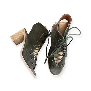 NEU Free People Jeffrey Campbell Cors Schnürstiefelette Größe 7 grün - Bild 1 von 8