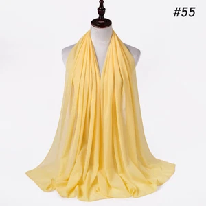 Plain Chiffon Hijab Scarf for Women 175X72cm 86 Colors - Picture 1 of 92