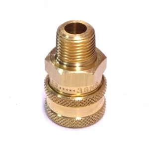 Foster 38MS ST Series 3/8" Male NPT Brass Quick Couplers Straight Thru FST - Picture 1 of 1