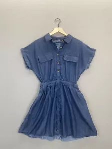 Abito denim blu Tommy Hilfiger da donna blu manica abbottonata taglia 6 - Foto 1 di 11