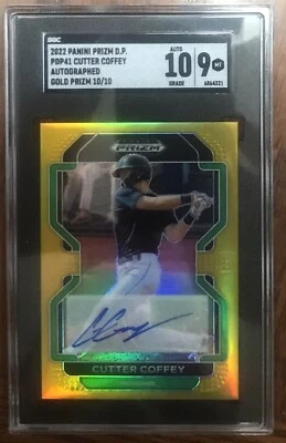 Cutter Coffey 2022 Panini Prizm Draft Auto Gold Prizm Autograph 10/10 - Image 1 of 2