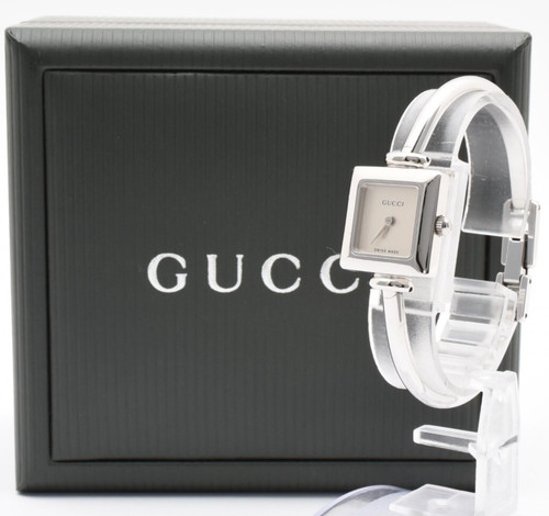 Orologio Donna Vintage [N MINT Box] GUCCI 1900L 19mm Quadrante Argento Quarzo GIAPPONE