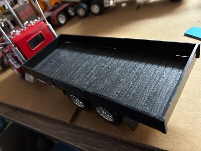 1/32 NEW RAY USED RED  KENWORTH  W900  FLATBED TRUCK, NO PACKAGING # B286 - Image 1 of 4