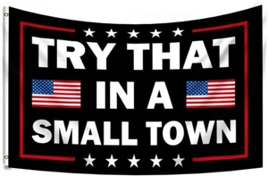 Try That In A Small Town Country Music EE. UU. 3x5 pies bandera - Imagen 1 de 4