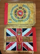 The Staffordshire Regiment(POW) miniature 1st Bn Regimental/Queen's Colour Flags