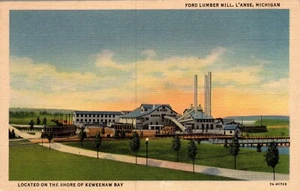 Postal de L'ANSE, MICH. Ford Lumber Mill, Shore of Keweenaw Bay - Imagen 1 de 2