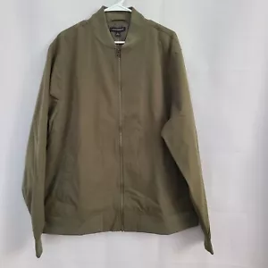 Banana Republic Mens Sz XL Olive Night Green Lightweight Zip Up Bomber Jacket - Picture 1 of 4