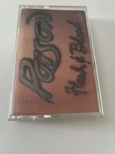 POISON Flesh and Blood Cassette Tape 1990 Capitol Records   - Picture 1 of 4