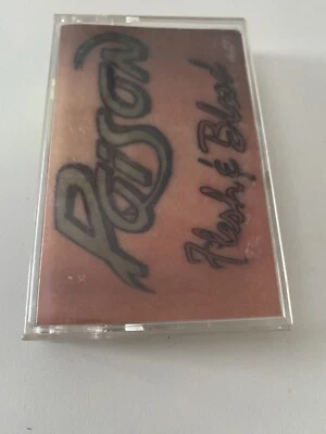 POISON Flesh and Blood Cassette Tape 1990 Capitol Records   - Image 1 of 4