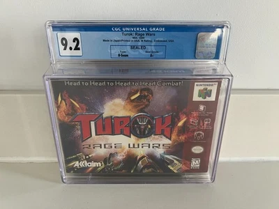 Turok: Rage Wars (Nintendo 64, N64) CGC 9.2 A+ New Sealed Graded WATA VGA PSA - Image 1 of 4