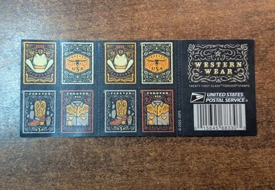 USPS Forever Stamps Western Wear 2021 Series Mint - Image 1 of 2