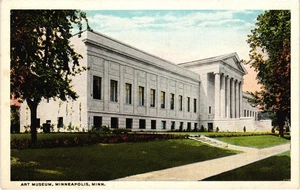 Vintage Minneapolis Kunstmuseum Postkarte geteilt hinten Bloom Bros Co - Bild 1 von 2