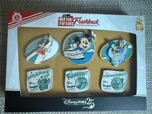Disney Pin Trading Niftie Fifties Flashback Disneyland Newspaper Set LE150 - Picture 1 of 7