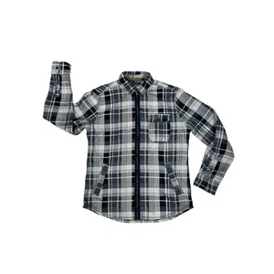 Jeremiah Men’s (M) Black/Cream Plaid Flannel Shirt Jacket Long Sleeve Full Zip - Picture 1 of 14
